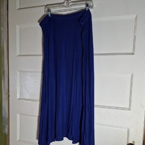 Elegant Deep Blue Maxi Skirt (Can227)